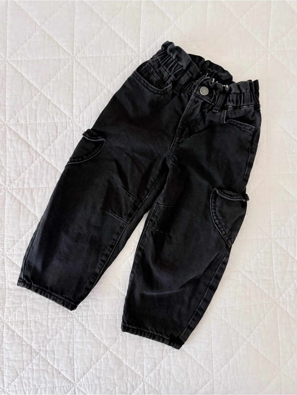 3T GAP Kids Black Horseshoe Elastic Waist Denim Jeans